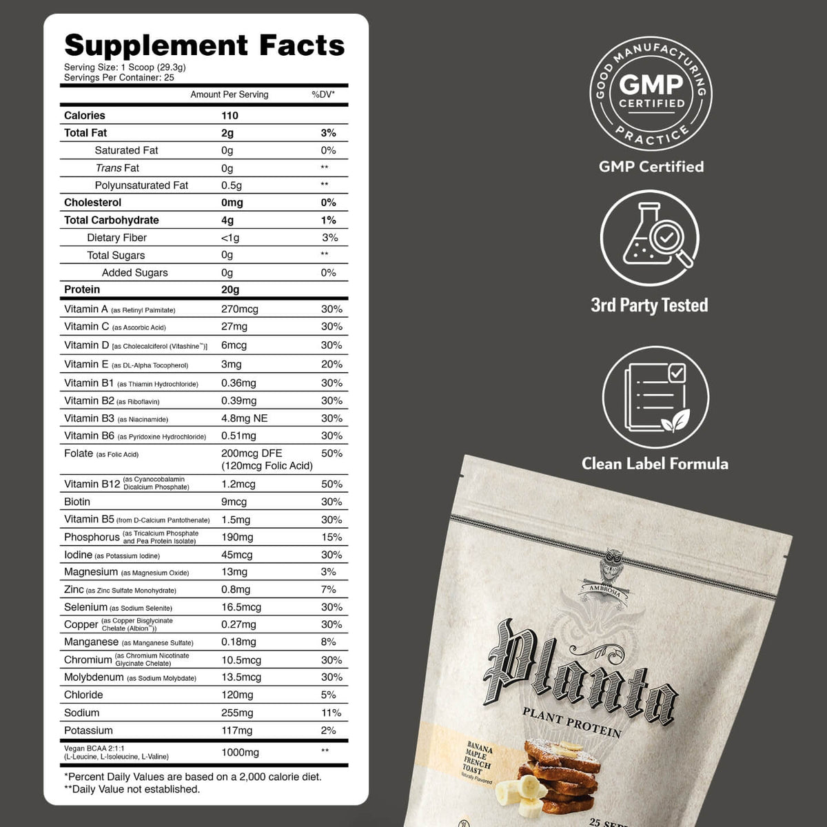 Planta Premium Plant Protein 25 Servings