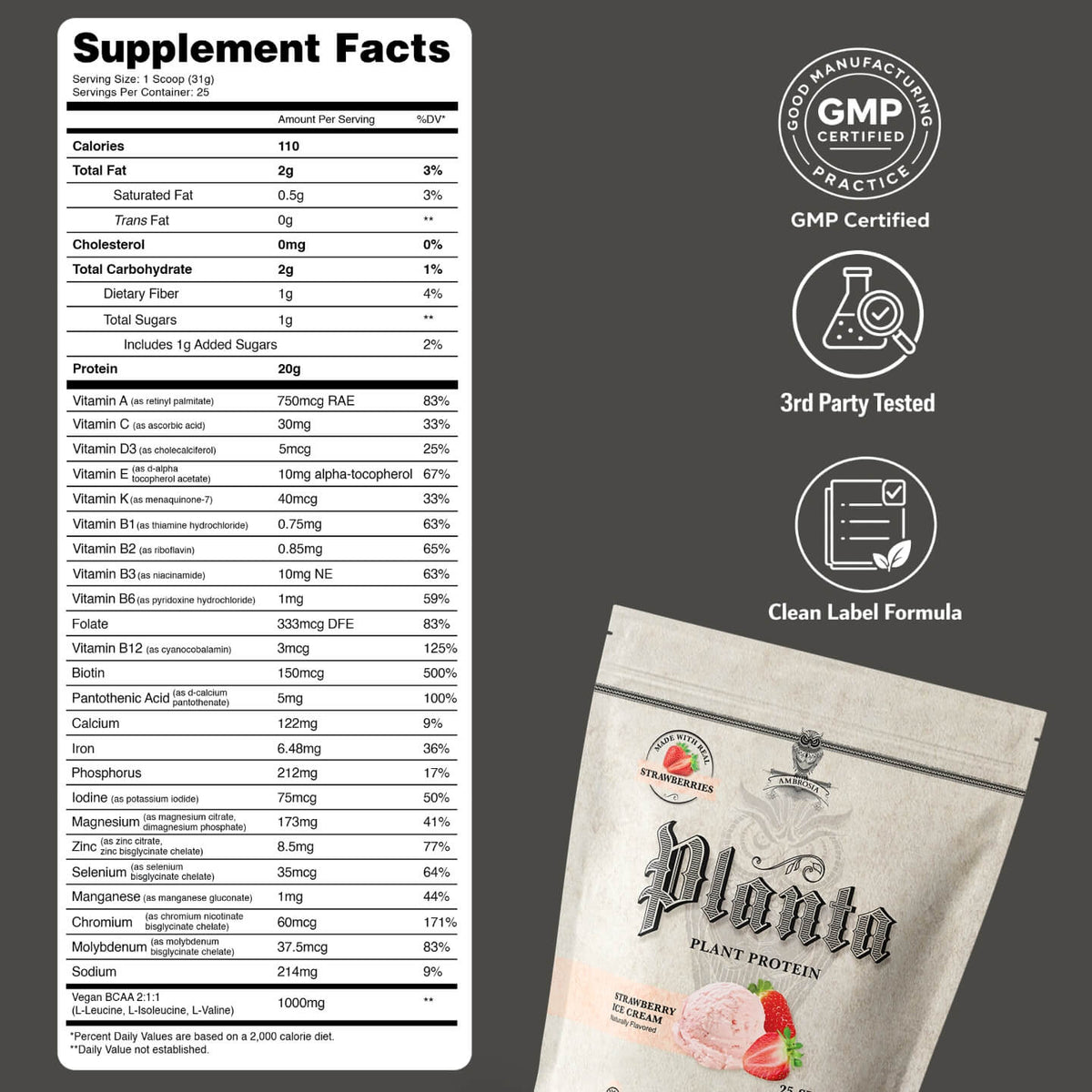 Planta Premium Plant Protein 25 Servings