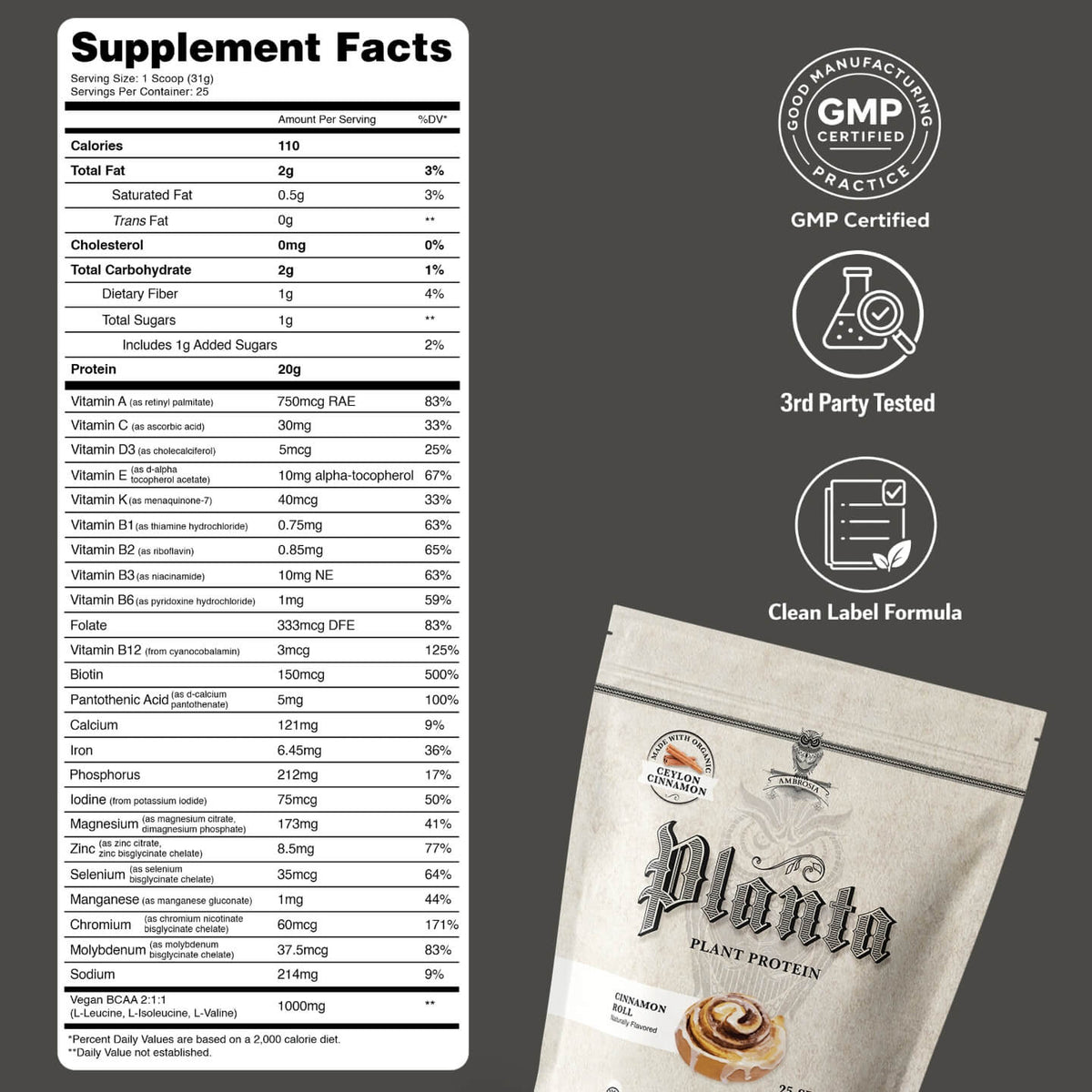 Planta Premium Plant Protein 25 Servings